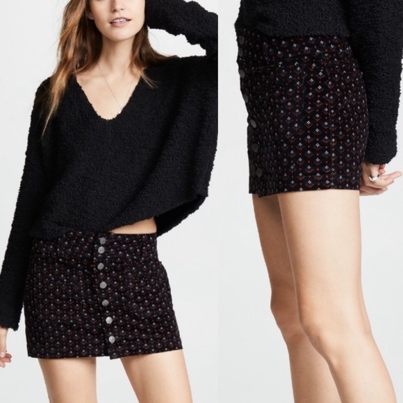 Free People Joanie Patterned Corduroy Mini Skirt - Picture 8 of 8